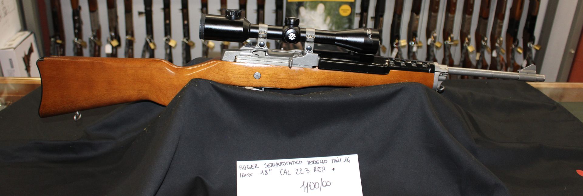 Carabina semiautomatica Ruger modello mini 14 inox calibro 223 rem con canna da 18