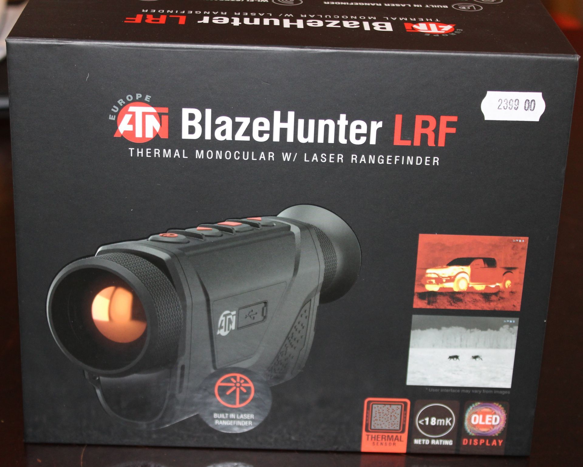 Visore termico BlazeHunter
640x512 2.5-20x  con telemetro LRF
Prezzo di €2.399,00