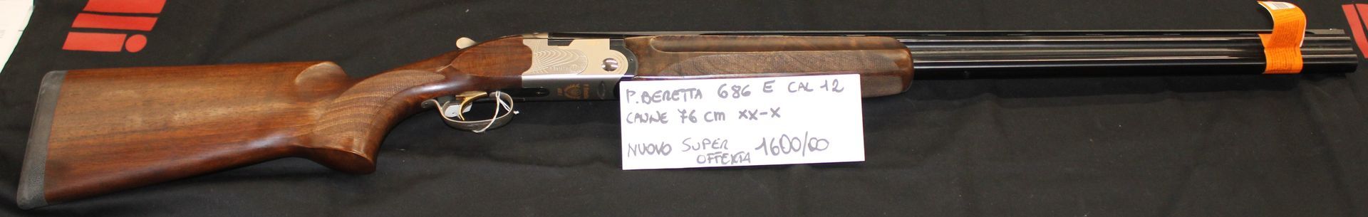 Fucile sovrapposto P.Beretta modello 686E calibro 12 con canne da 76 cm xx-x.
Super offerta  a  1600,00€!!