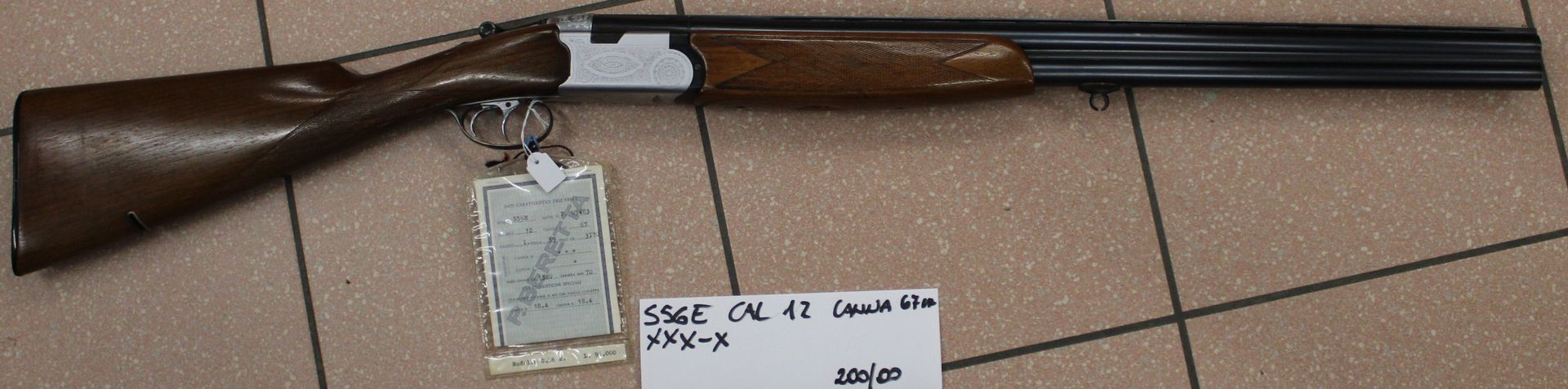 Sovrapposto P.Beretta modello S56E calibro 12 con canna da 67 cm  xxx-x.
Prezzo di 200,00€