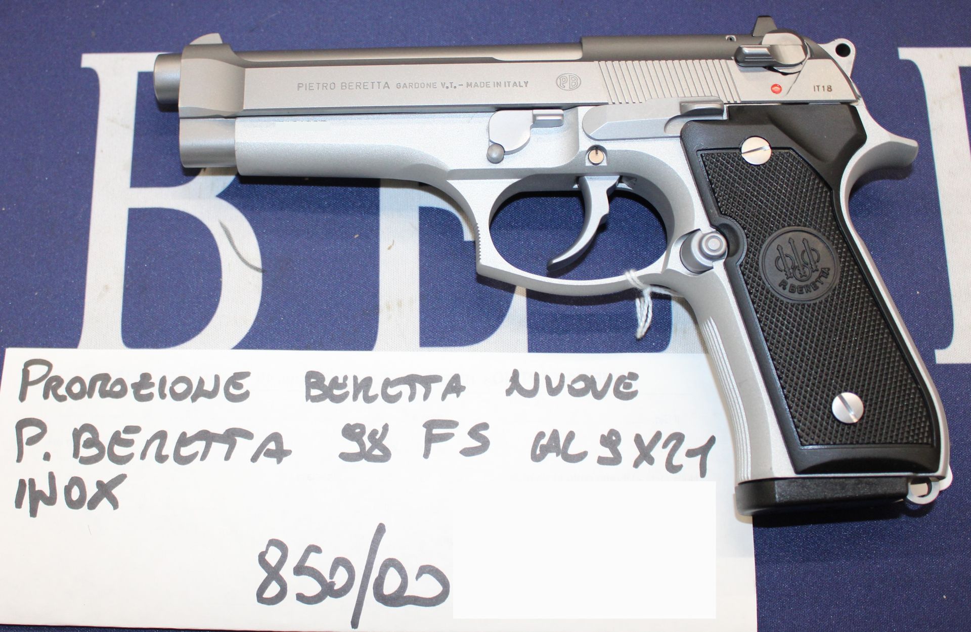 Pistola semiautomatica P.Beretta modello 98 FS INOX calibro 9X21 prezzo di 850,00€