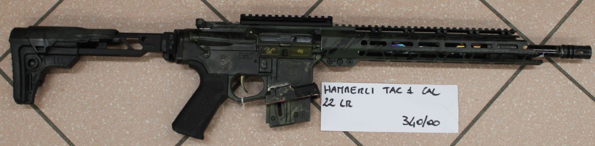 Carabina semiautomatica Hammerli Tac1 calibro 22 l.r.
Prezzo di 340,00€ 