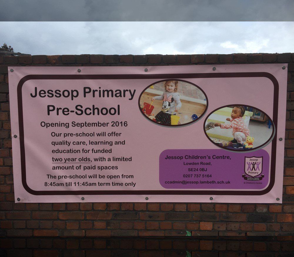 School advertising banner