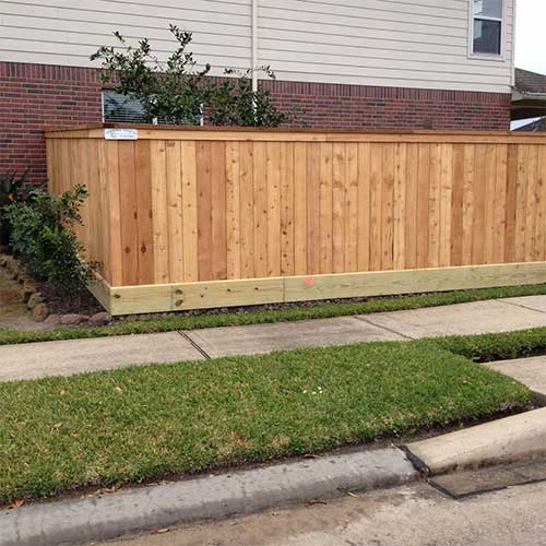 Newly installed cedar fence — Fence installation in Houston, TX
