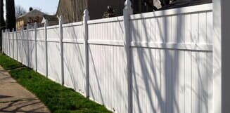 Shaded White Vinyl Fence — Fences in Pasadena, TX