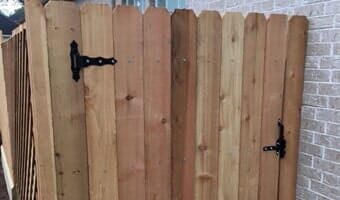 Newly installed cedar fence with gate — Fences in Pasadena, TX