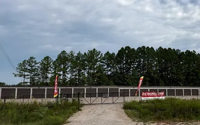 Exterior storage units and security gate