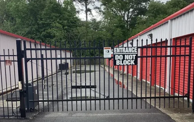 Exterior storage units and security gate