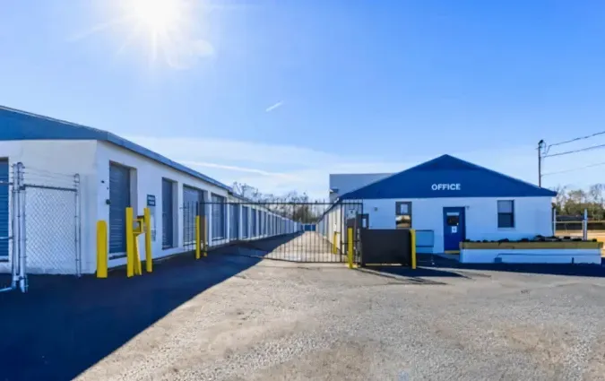 Front entrance and sign