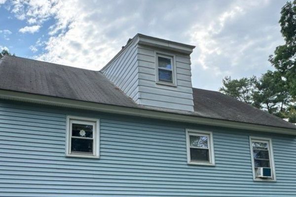 Chimney with old flashing