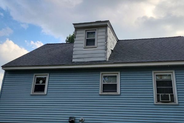 Chimney with new flashing