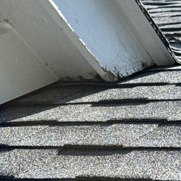 Gable with proper flashing and shingles