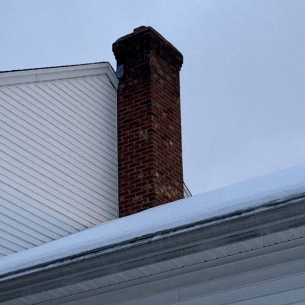 Chimney with old flashing