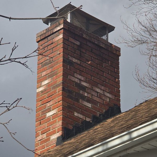 Chimney with old flashing