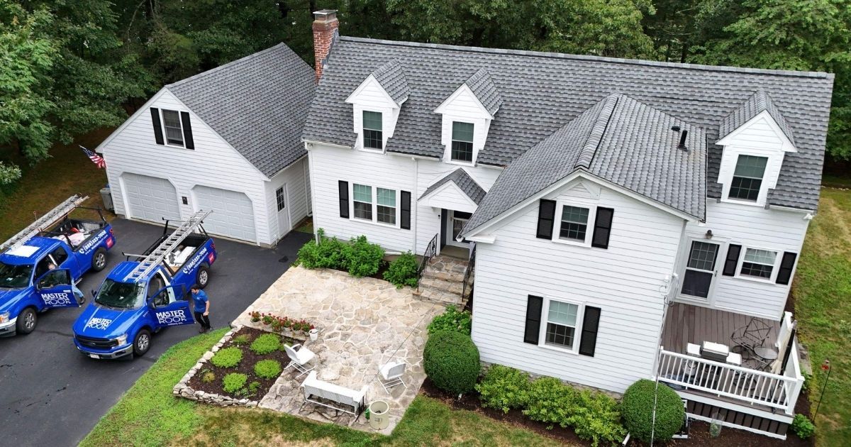 Aerial view of home