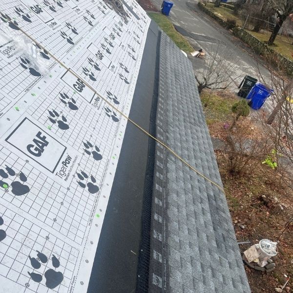 New roofing materials installed