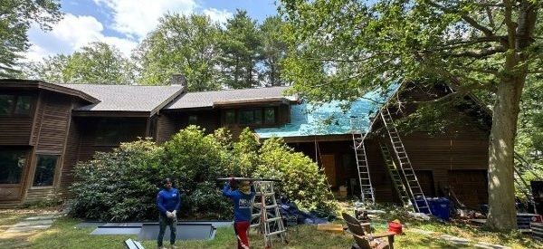 Metal roof installed