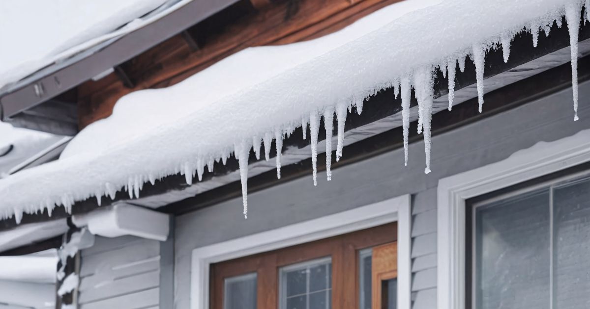 Rood destryed by ice dams