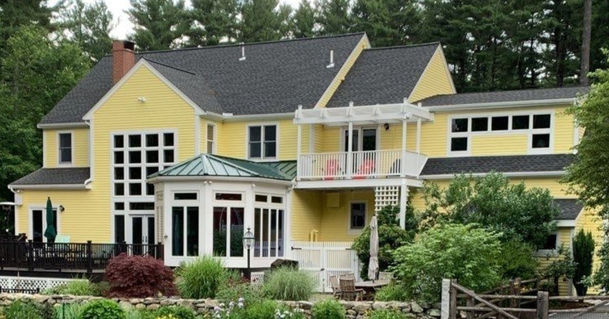 New roof and skylights installed in Sherborn - pewter gray