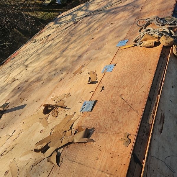 new sheathing on roof