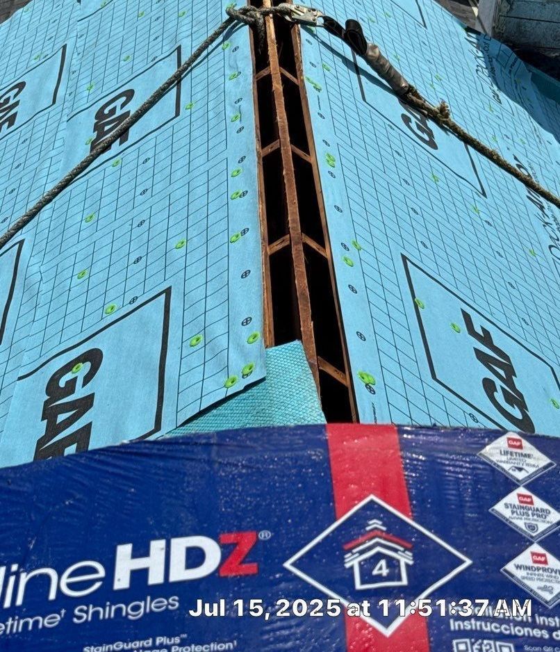 Roof under construction.