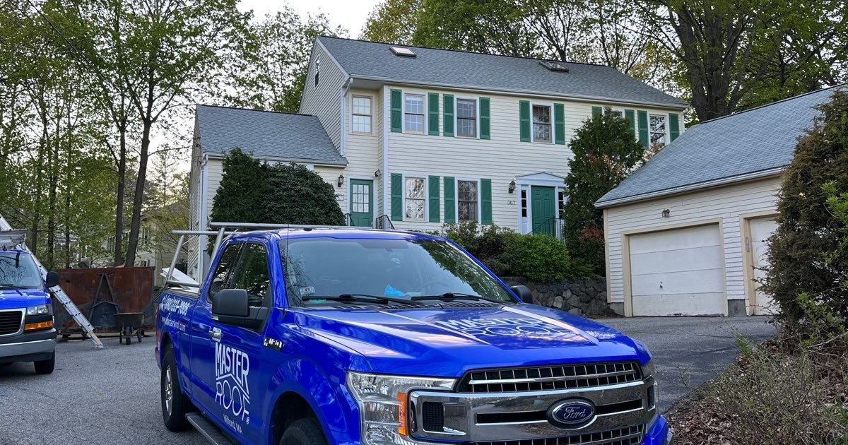 New roof and skylights in stalled in Lexington - Fox Hollow Grey