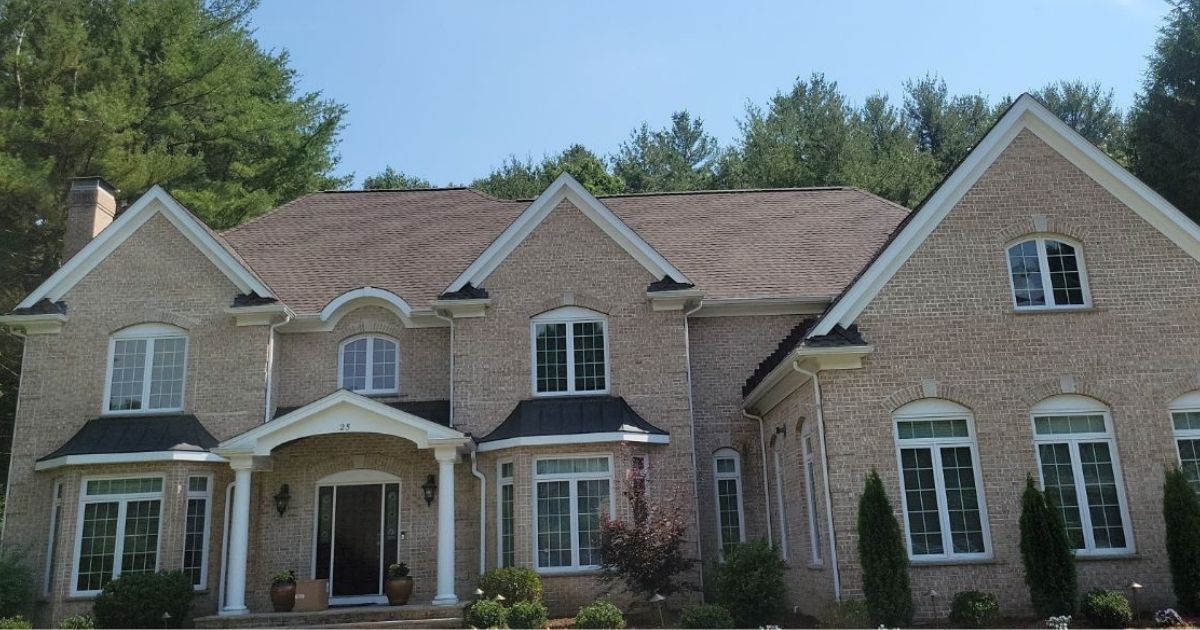 Origina roof with deteriorated shingles