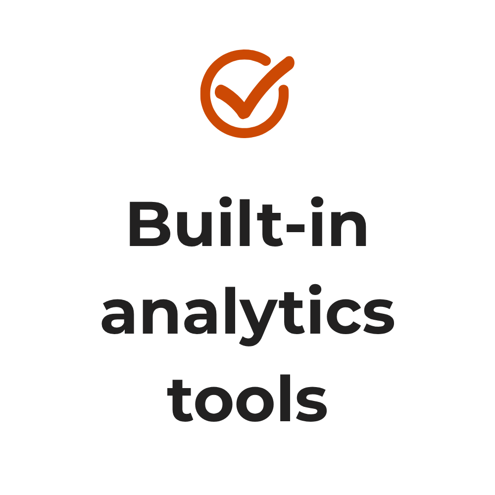 Built in analytics