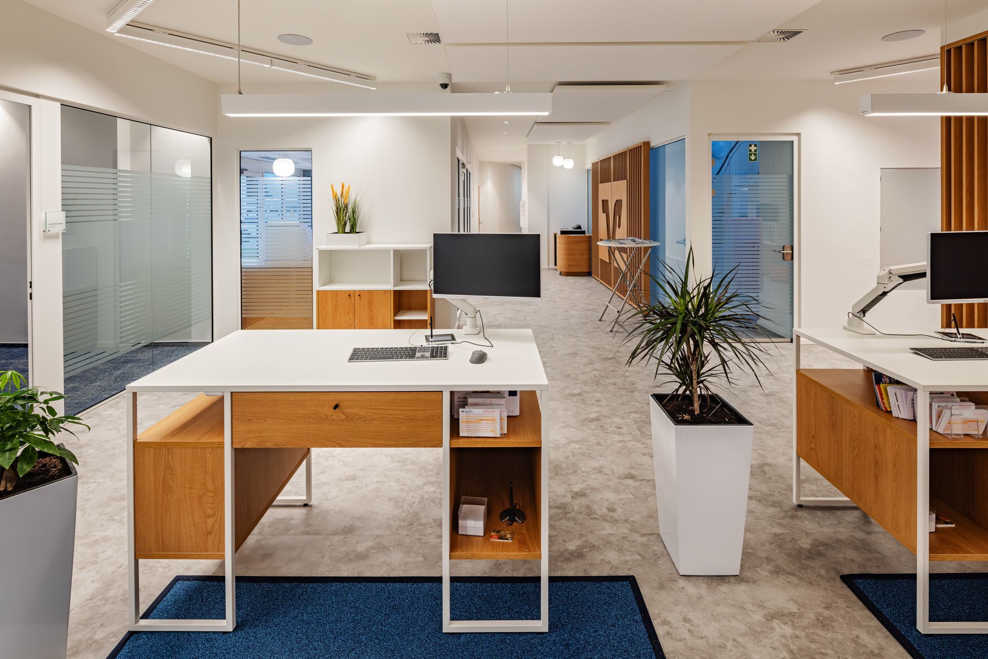 Moderner Büroumbau von EIS Aschaffenburg als Generalunternehmer - moderne Büroflächen für kreatives und funktionales Arbeitsumfeld - Büroprojekt Referenz Elkay Interior Systems GC