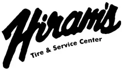 Hirano’s Tire & Service Center logo in black script on a white background
