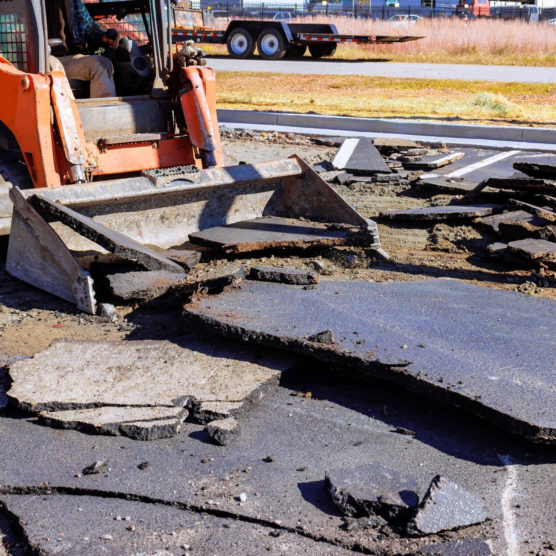 Concrete and asphalt removal