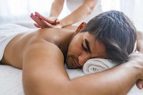 Man getting a swedish massage