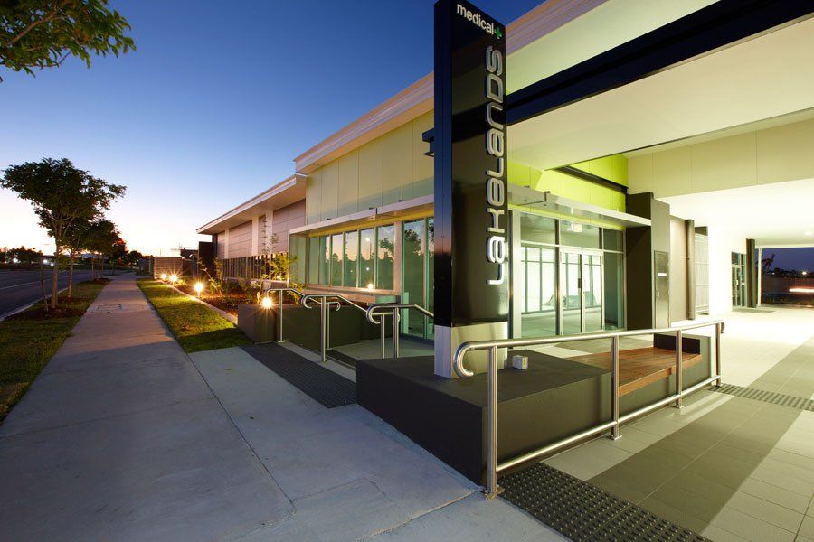 A building with a sign that says southlands on it