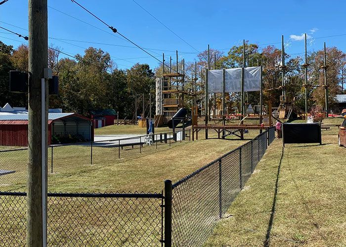 Course Park With A Chained Fence - Thomasville, NC - SP Custom Fencing & Custom Buildings