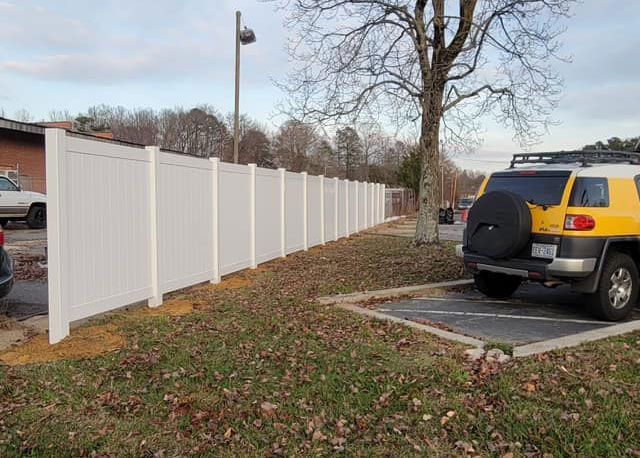 Backyard White Fence - Thomasville, NC - SP Custom Fencing & Custom Buildings