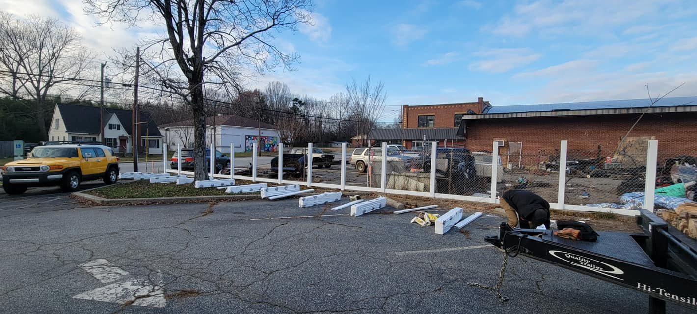 Parking Lot Fence - Thomasville, NC - SP Custom Fencing & Custom Buildings