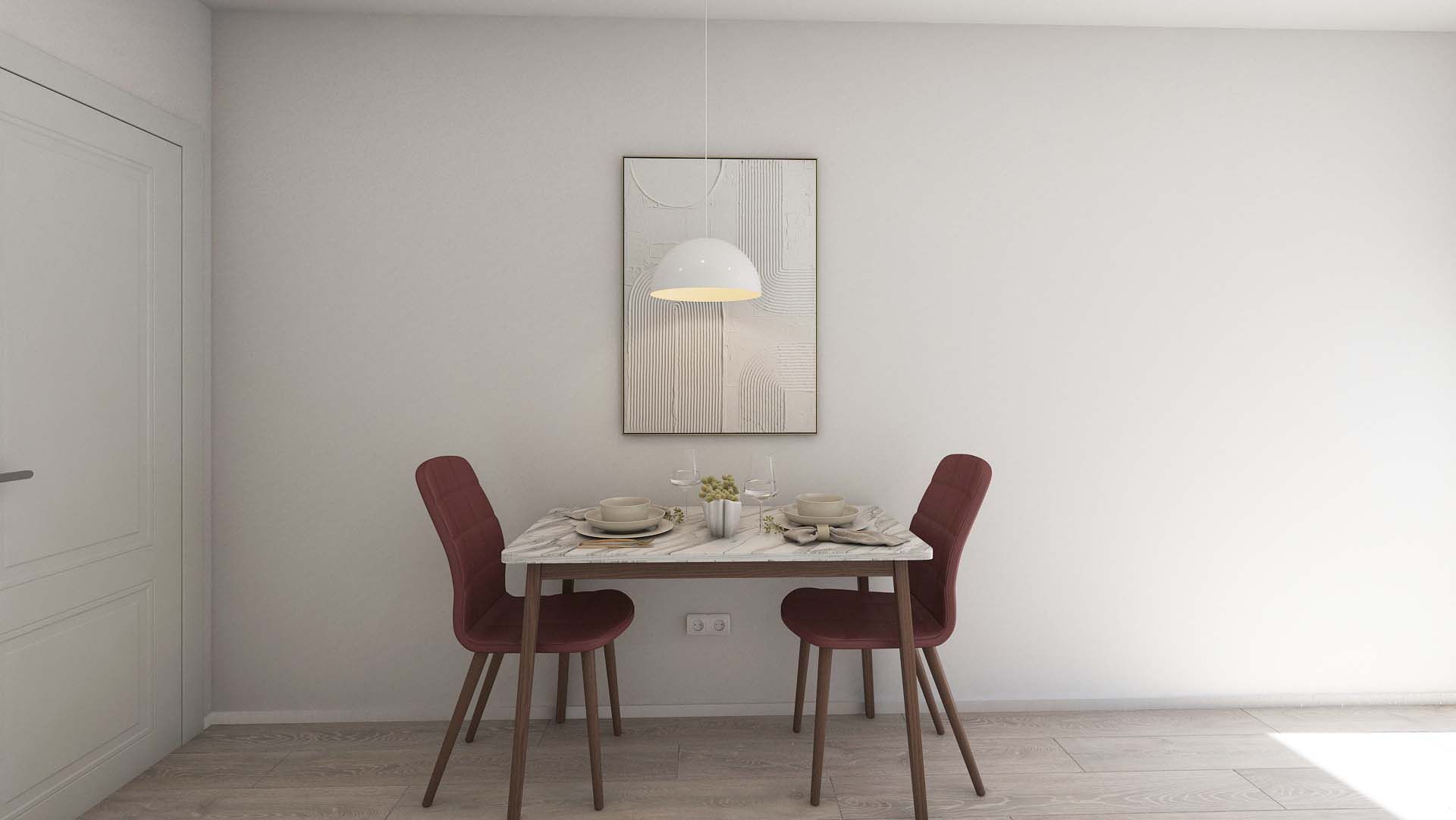 Contemporary Chic Chiajna sitting area bucatarie