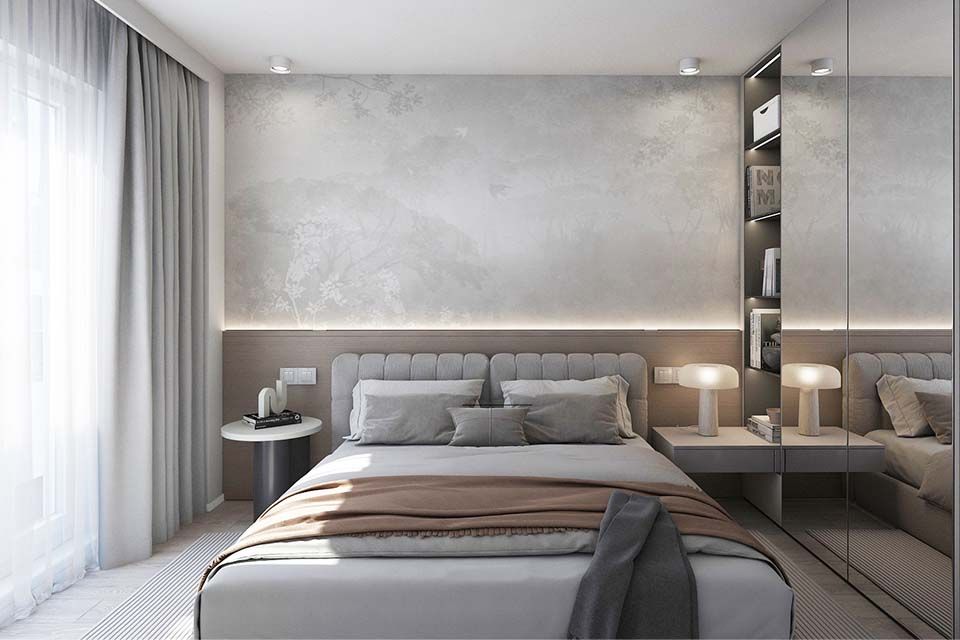 Contemporary Chic Chiajna, un proiect de design interior pentruun apartament de 2 camere (56 mp).