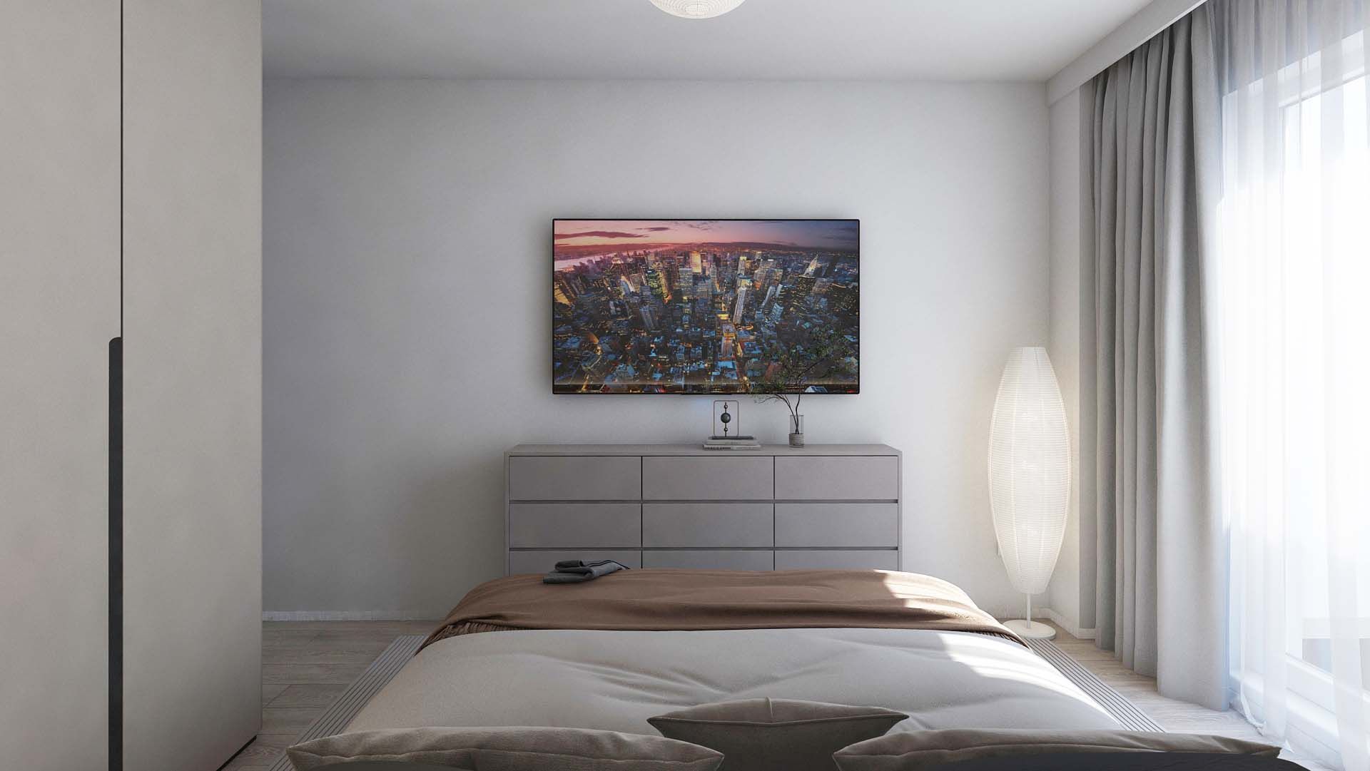 Contemporary Chic Chiajna Dormitor TV