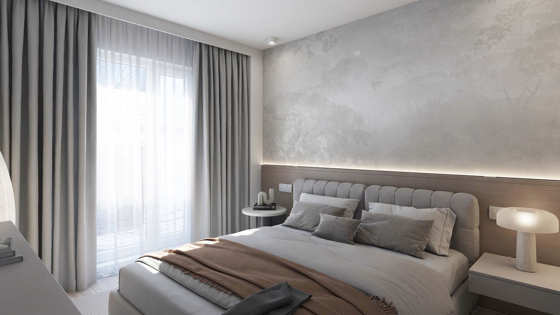 Contemporary Chic Chiajna Dormitor Design Interior