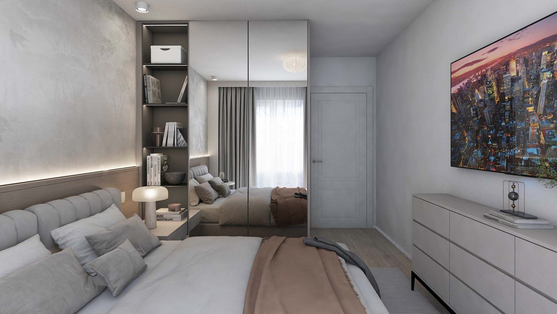 Contemporary Chic Chiajna Dormitor Dressing