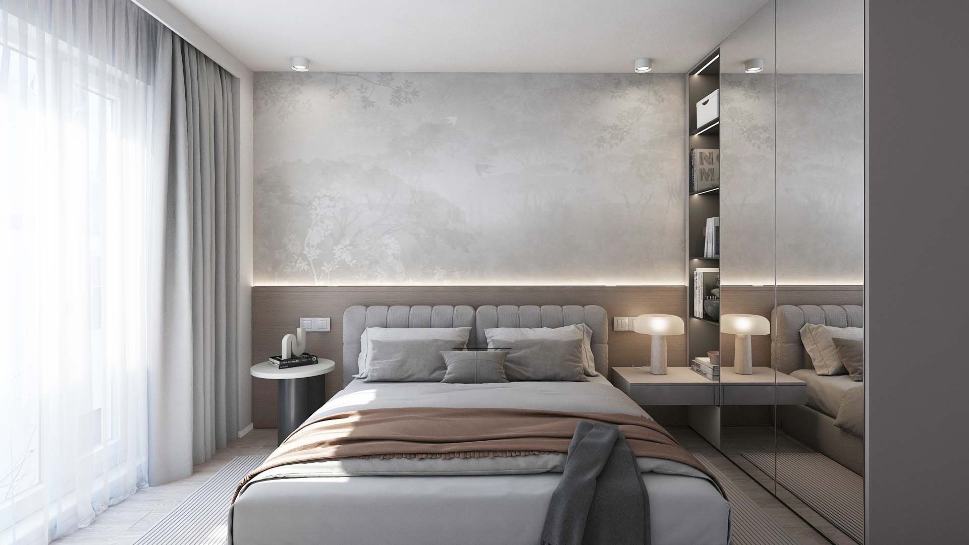 Contemporary Chic Chiajna Dormitor Wallpaper