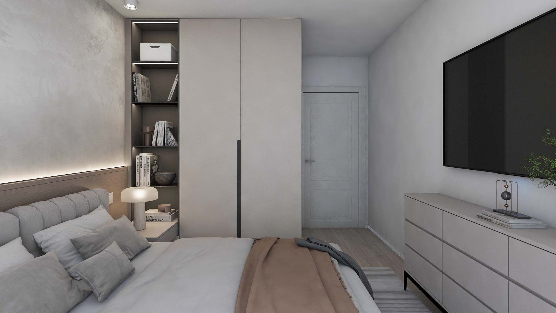 Contemporary Chic Chiajna Dormitor