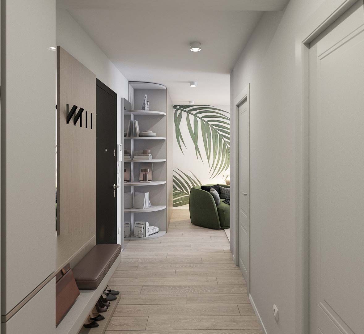 Contemporary Chic Chiajna Hallway Design