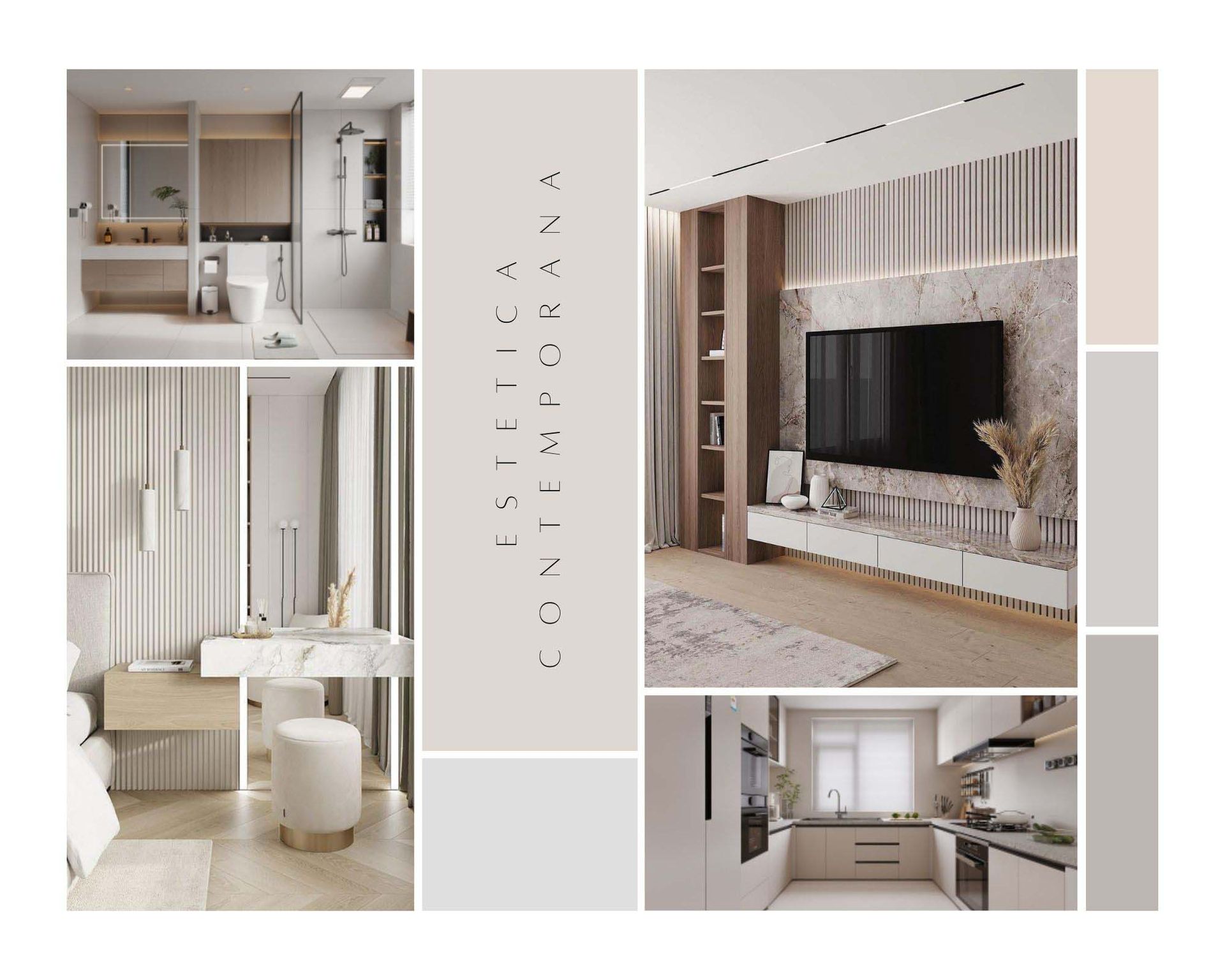 Moodboard proiect de design interior Contemporary Chic Chitila.