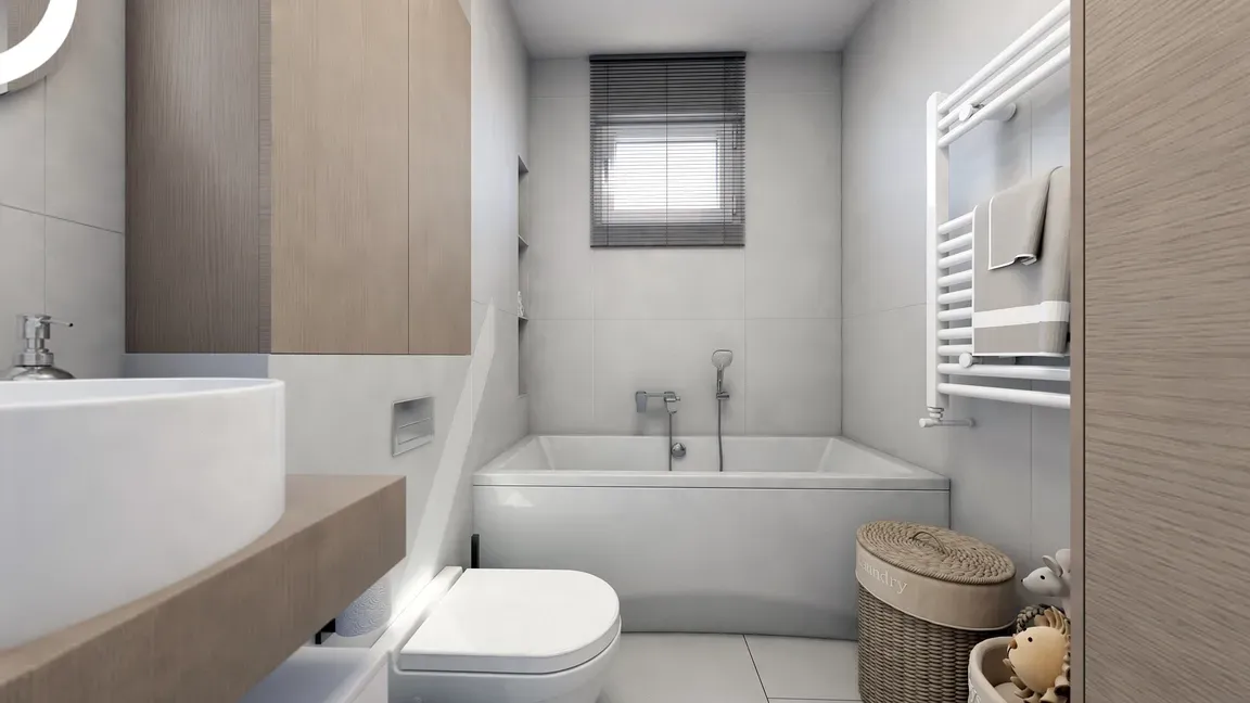 Baie apartament design minimalist