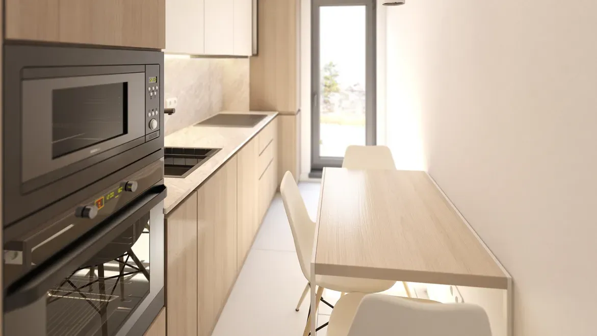 Bucatarie ingusta apartament