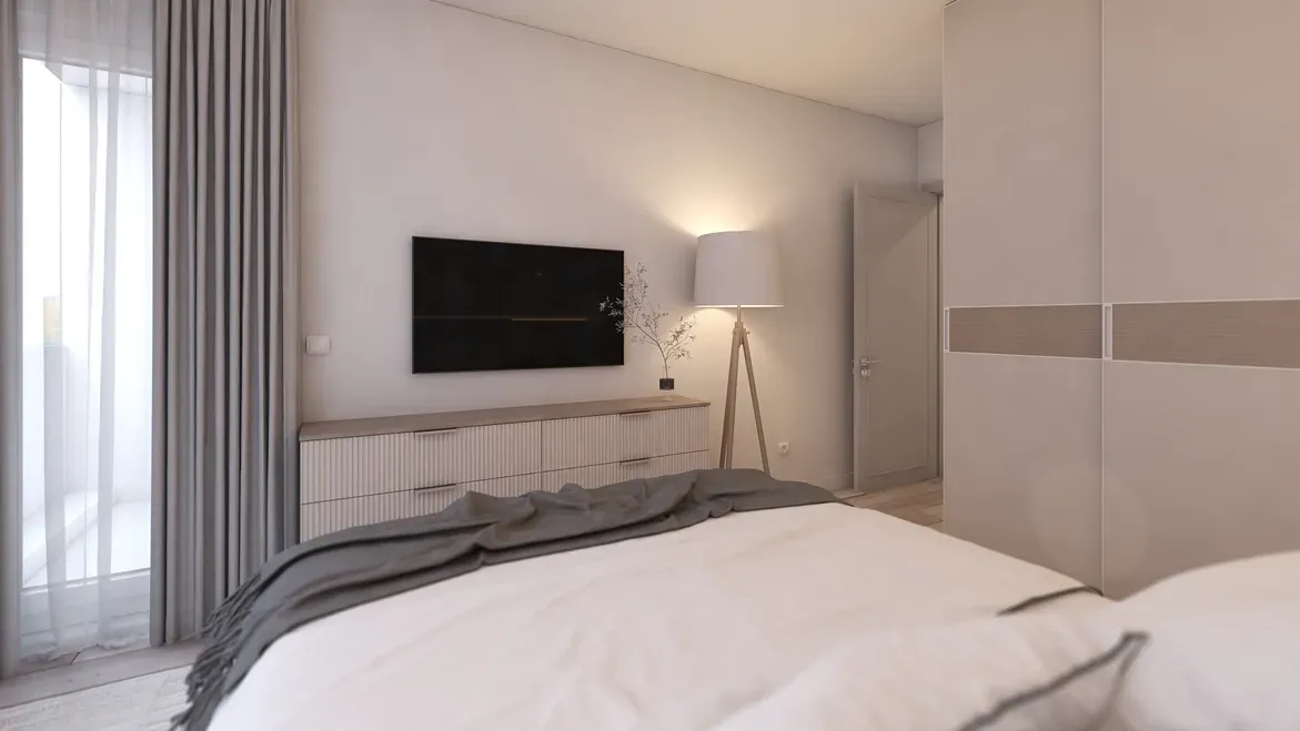 Dormitor apartament 4 camere - design interior Minimalist Interior Design