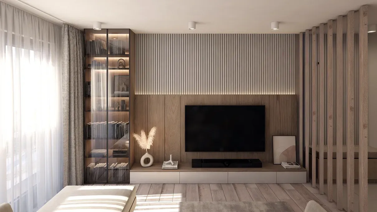 Living minimalist contemporan.