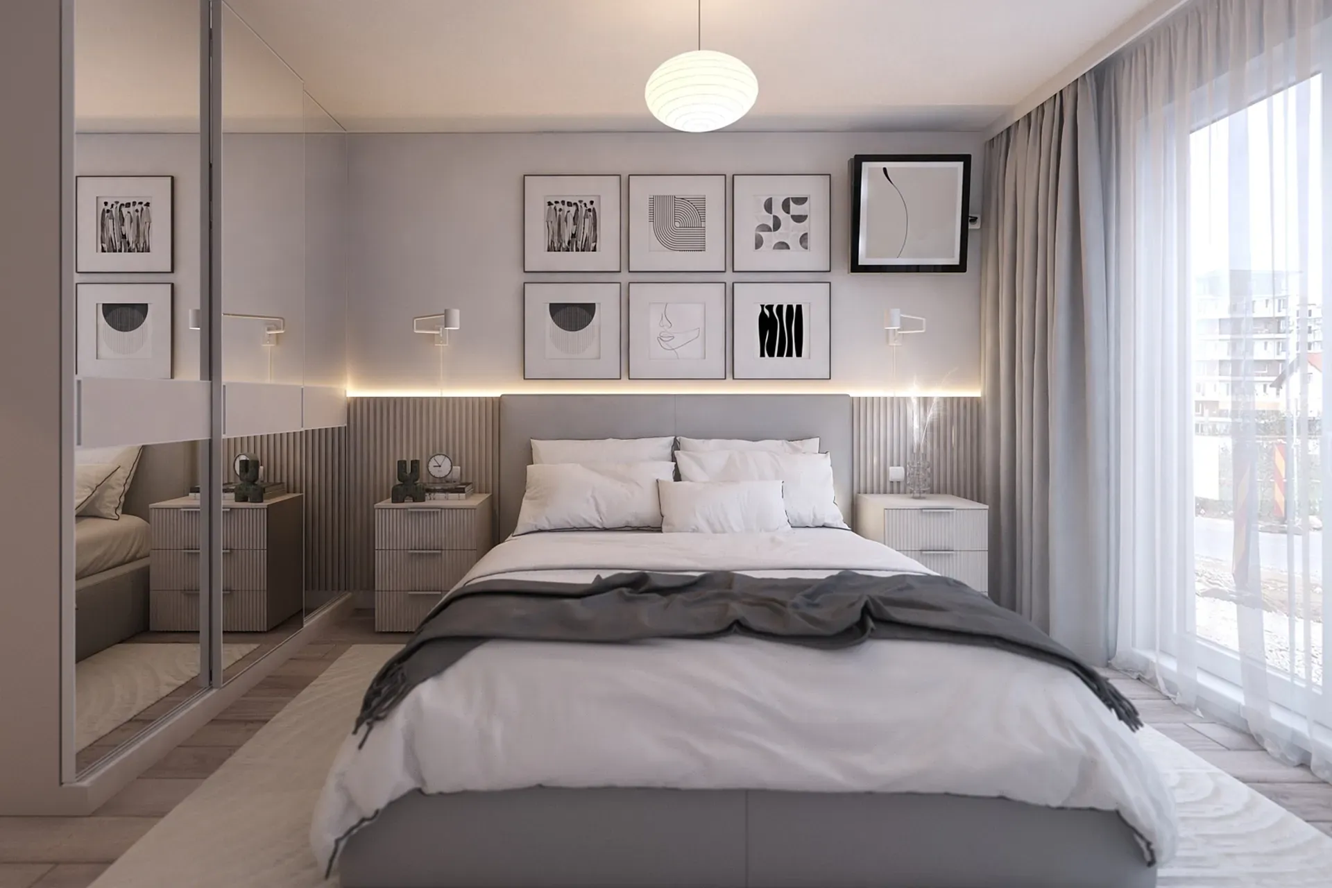 Shades of Grey, un proiect de design interior pentru un apartament de 4 camere (79mp).